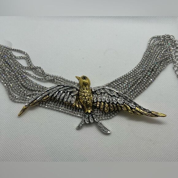 Zara Bird Rhinestone Chocker Necklace - Picture 17 of 17
